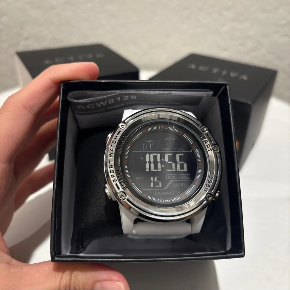 Activa Voyager of Time X Invicta Men's Digital Watch - 52mm, White NWT